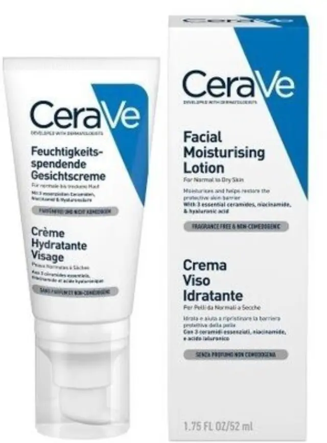 CeraVe PM Light Ενυδατική Λοσιόν Προσώπου Νυκτός για Κανονικές/Ξηρές Επιδερμίδες με Υαλουρονικό Οξύ & Ceramides 52ml