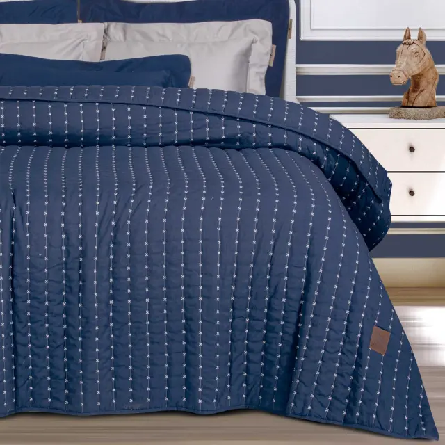 Κουβερλί 230x250 King Size Essential Greenwich Polo Club 3492 Blue 100% Microfiber 2