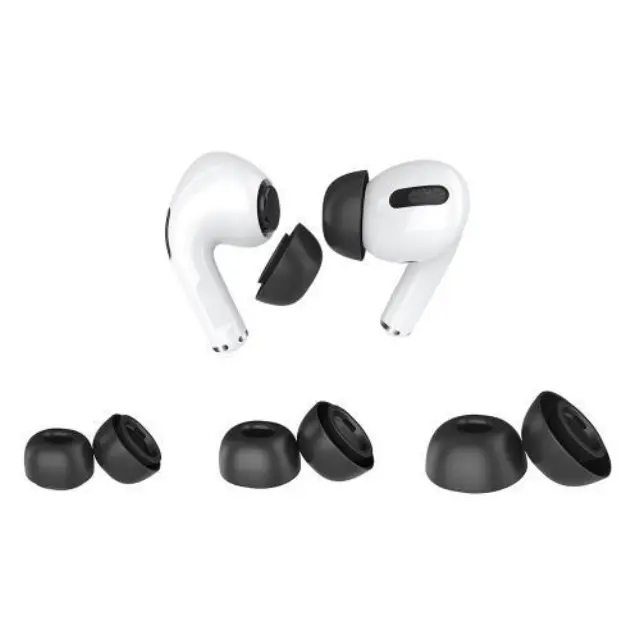Eartips Σιλικόνης AhaStyle WG86-K Apple AirPods Pro 1 & 2 Μαύρο (3 ζεύγη) N66878