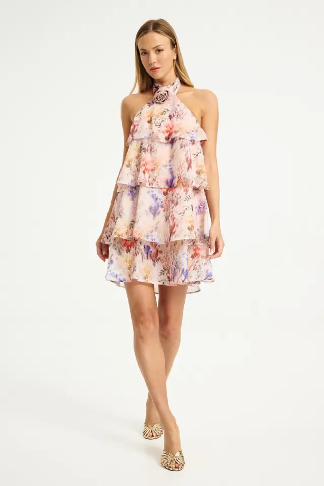Αέρινο Φλοράλ με Βολάν SERGIO DRESS - XS 3