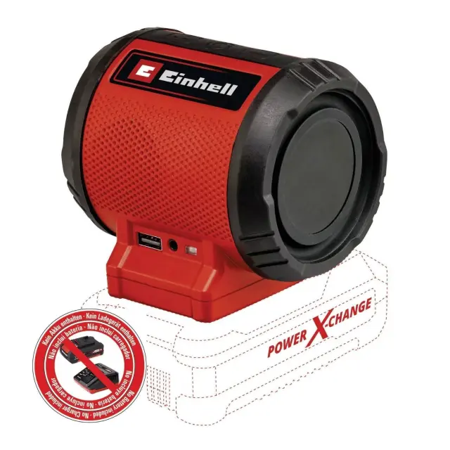 Einhell 4514150 - Ηχείο Bluetooth Μπαταρίας Κόκκινο TC-SR 18 Li BT (Χωρίς Μπαταρία Φορτιστή)