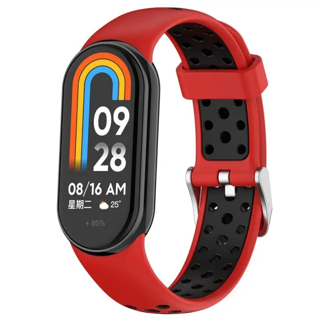 Breathable Λουράκι για Smart Band 8/9/10-Red/Black OEM