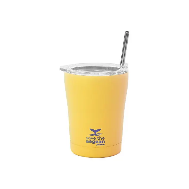 Θερμός Coffee Mug Save The Aegean Pineapple Yellow 350ml Estia 01-12458