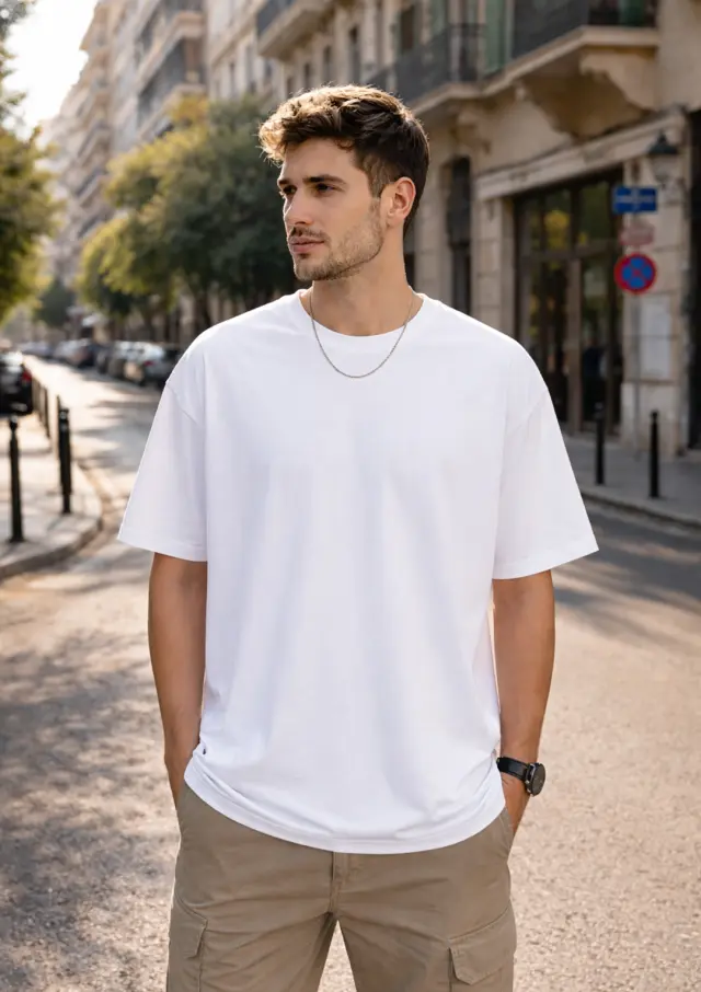 T-shirt Noshame® Oversized Λευκό με τύπωμα Dominion - 152644 - XXL 2