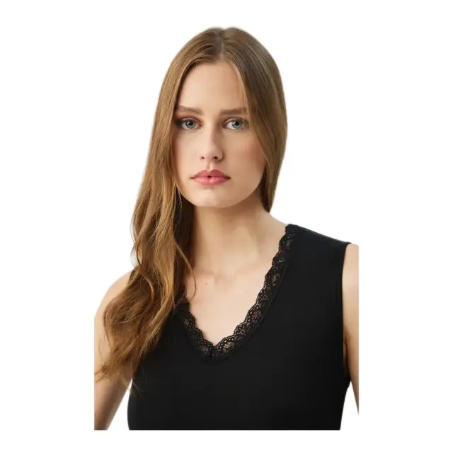 Minerva Γυναικείο Φανελάκι Αμάνικο Fimelle Elegance, Χρώμα Μαύρο