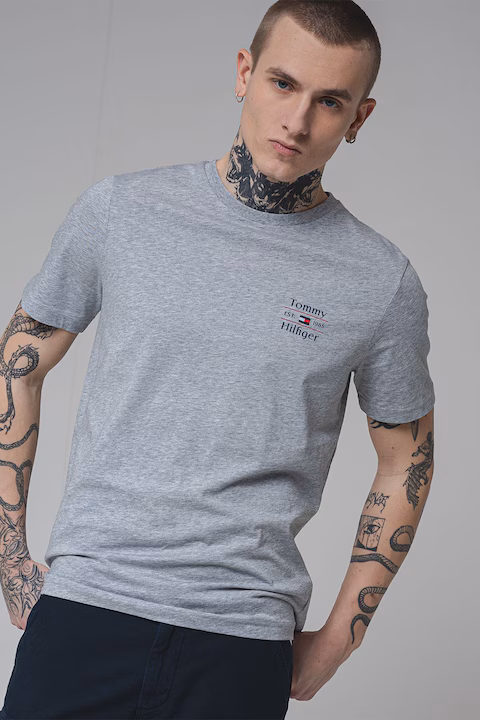 Tommy Hilfiger Ανδρικό Γκρί T-Shirt Γκρι 2
