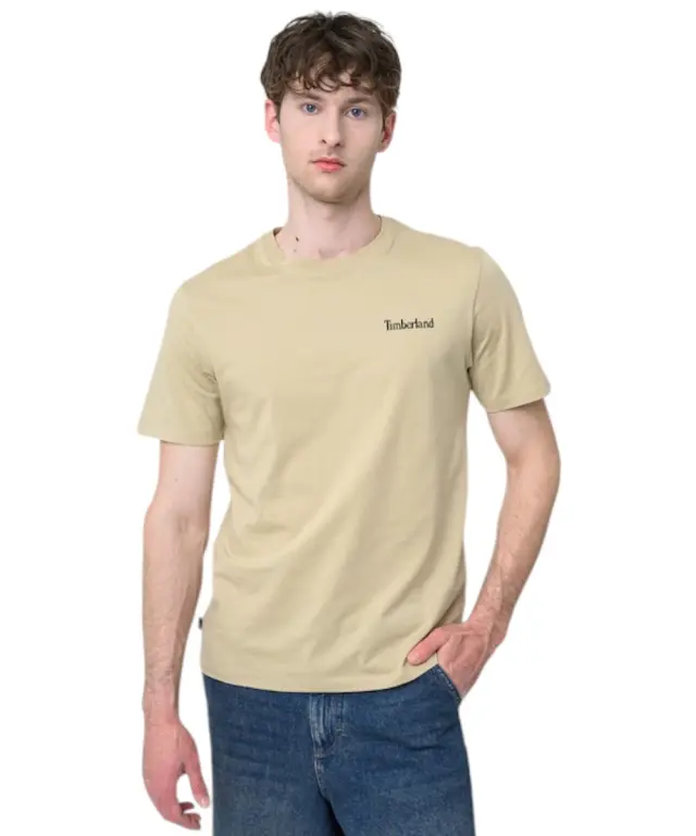 Timberland - Ανδρική Μπλούζα T-Shirt Majica TB0A421F-Y94 Μπεζ - XL