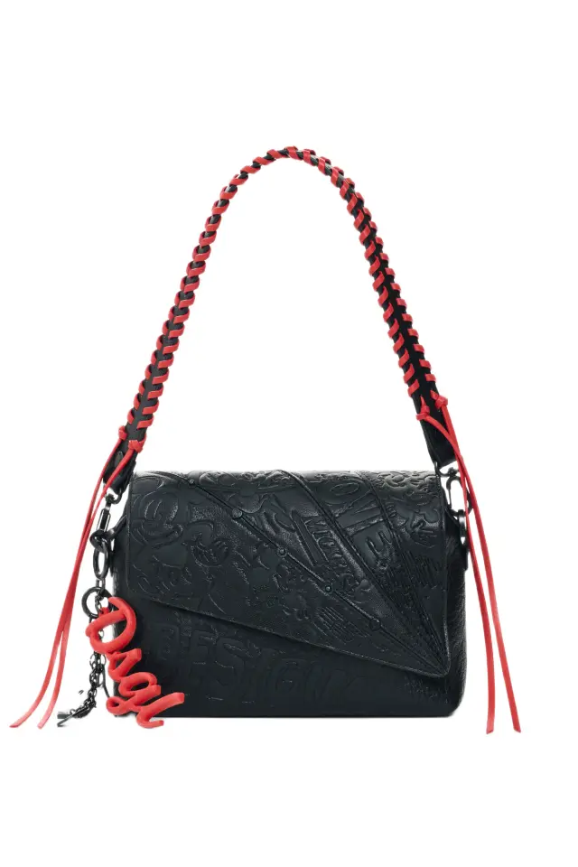 Desigual - Γυναικεία Τσάντα Ώμου All Mickey Phuket Mini Soft 26WAXP76-2000 Μαύρο