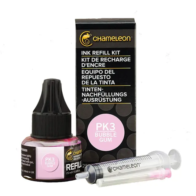Μελάνι Επαναγεμίσματος Chameleon - PK3 Bubble Gum - 25ml