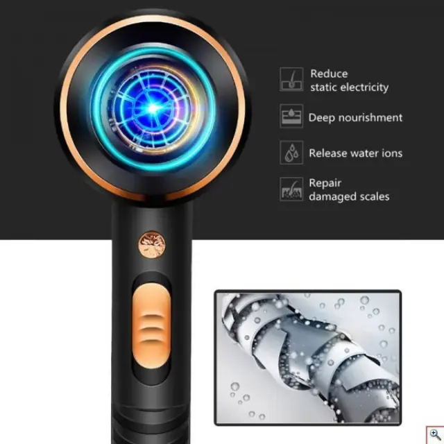 Kemei Ionic Επαγγελματικό Πιστολάκι Μαλλιών με Φυσούνα 1700W KM-8896 2
