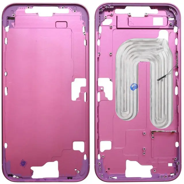 Μεσαίο Πλαίσιο Apple iPhone 16 Plus 5G με Πλήκτρο Κάμερας Ροζ (OEM) N71417