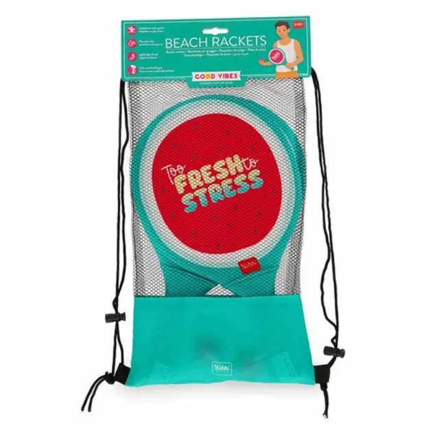 Legami® Σετ Ρακέτες με 1 Μπαλάκι "Too Fresh to Stress"- Watermelon 2