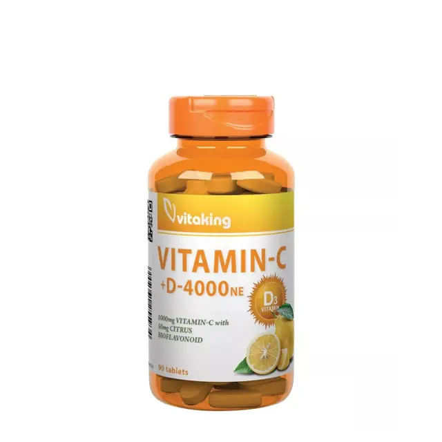 Vitaking Vitamin C-1000 + D-4000 90 Tablets