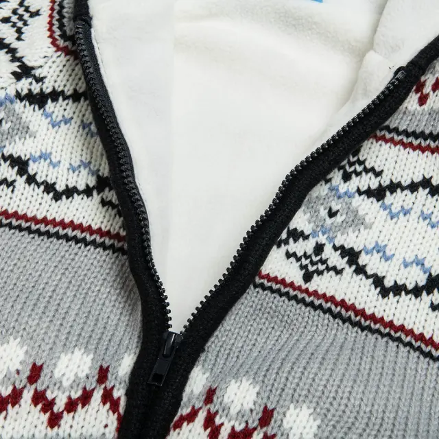 Ζακέτα πλεκτή με fleece εσωτερικά 2