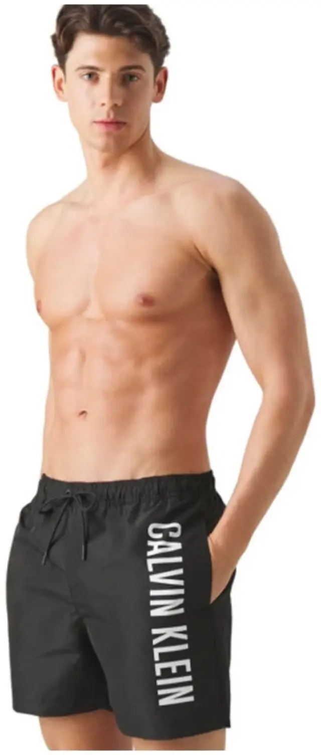 Calvin Klein - Ανδρικό Μαγιό Σορτς KM0KM01004-BEH Μαύρο - XL