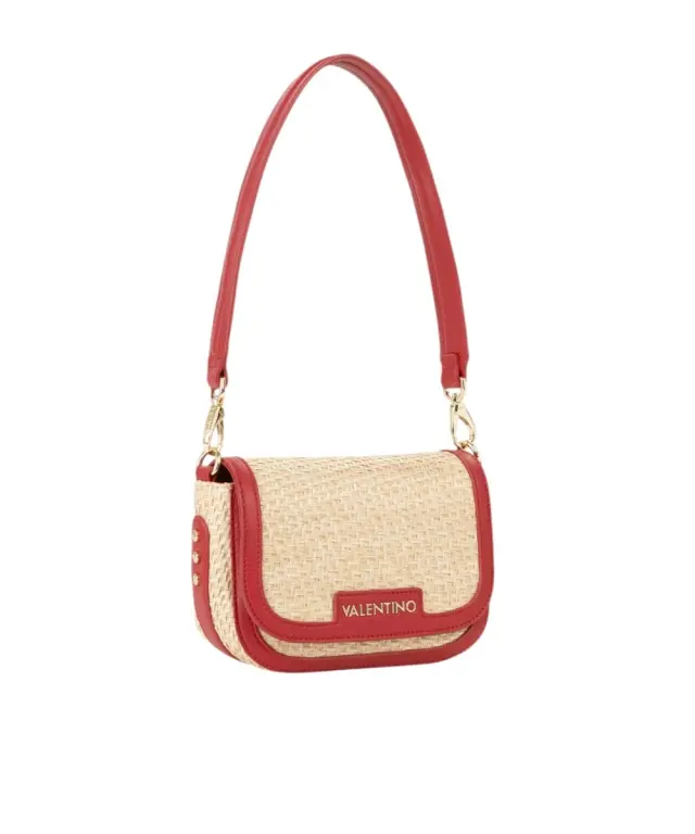Valentino Bags - Γυναικεία Τσάντα Ώμου Demetra VBS9R909-235 Μπεζ/Κόκκινο 2