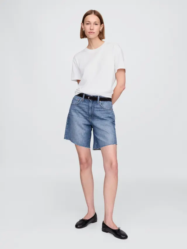 Γυναικεία Mid Rise Τζιν Βερμούδα'90s Loose Medium indigo