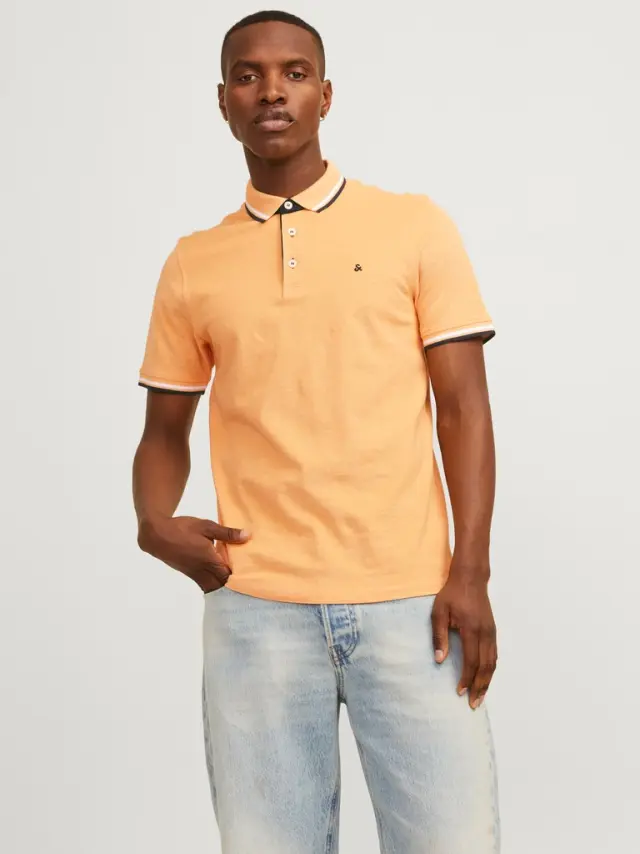 JJEPAULOS POLO SS NOOS Apricot Ice 2