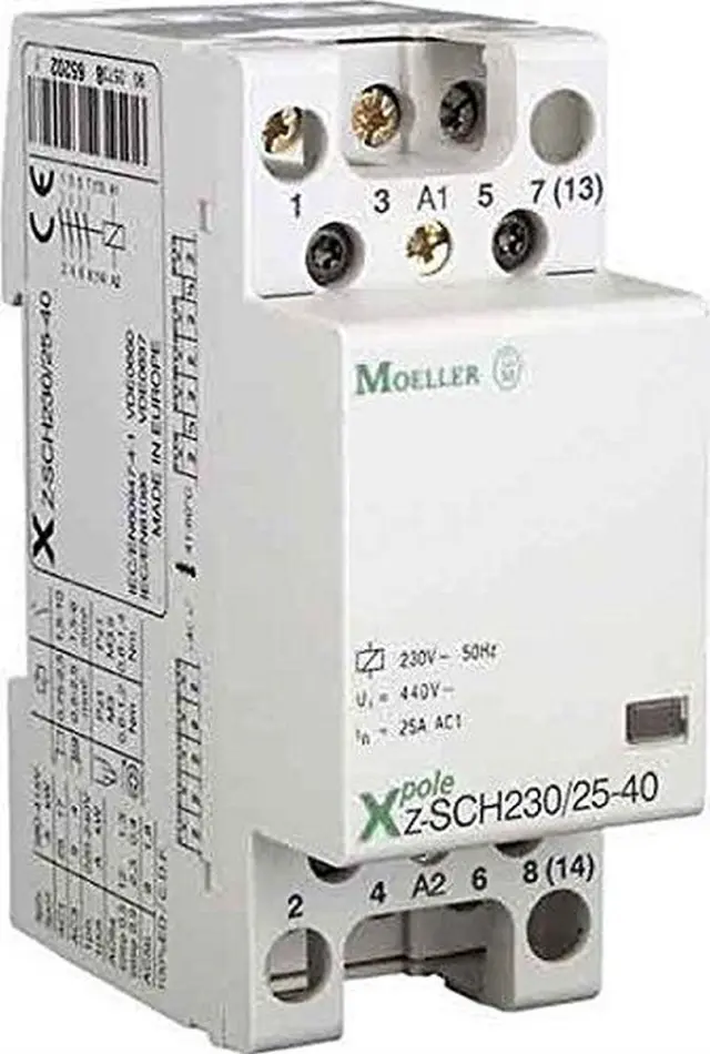 Z-SCH230/25-40 Installation contactor, 230VAC/50Hz, 4N/O, 25A, 2HP