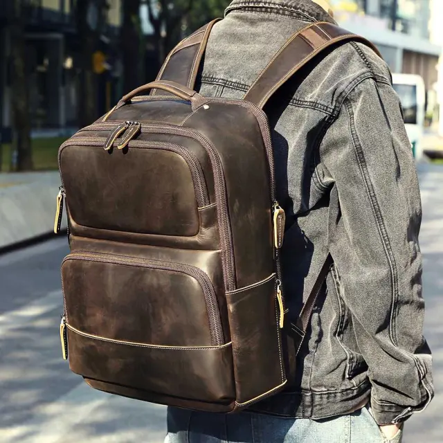 Δερμάτινο σακίδιο πλάτης Cardinal 21 L 2329 coffee - One Size 2