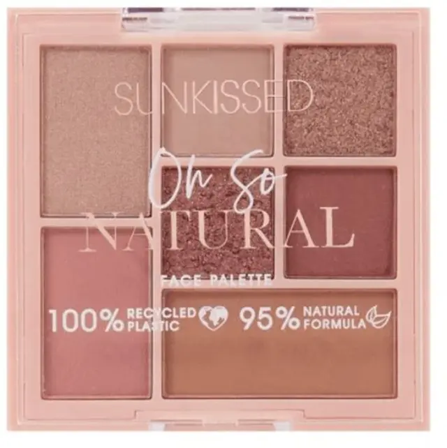 Sunkissed Oh So Natural Face Palette: Eyeshadows & Blush & Bronzer & Highlighter 7.9g