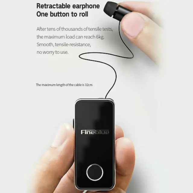 Fineblue F2 Pro In-ear Bluetooth Handsfree Ακουστικό Πέτου Μαύρο 3