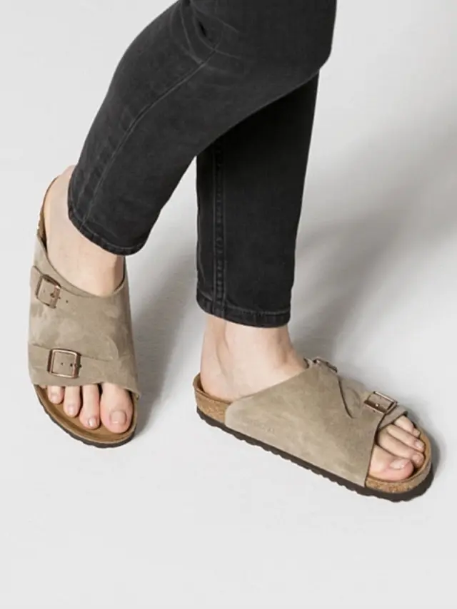 Birkenstock Πέδιλα Γυναικείο δέρμα suede Μπεζ BIR/ZURICH 050463-TAUPE - 45 2