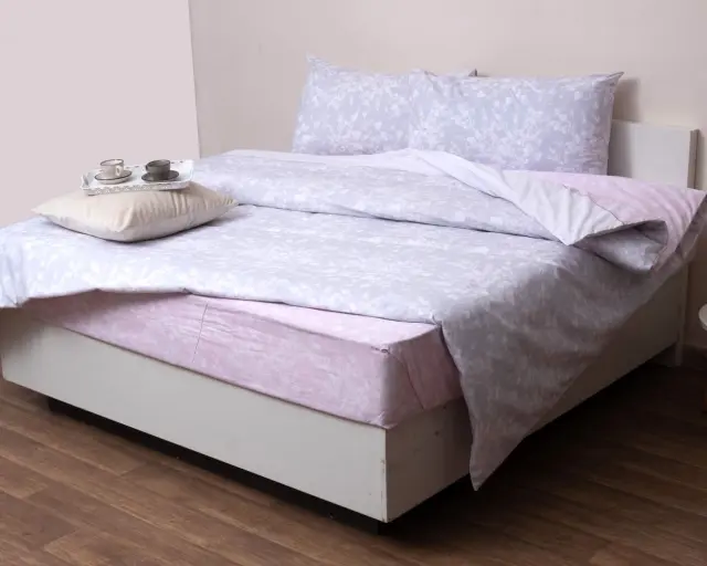 Σετ Σεντόνια 100Χ200+25 Μονά Fresh Viopros Αλίκη Ροζ 100% βαμβακερόΜε Λάστιχο