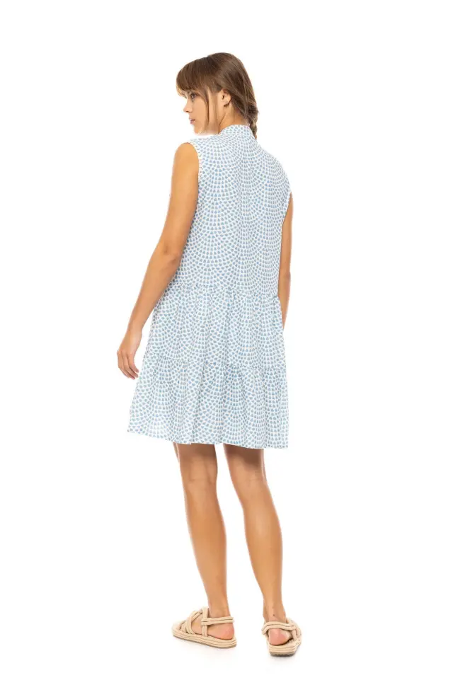 Beachwear B557 Vista Blue-Cream Pink Label 3