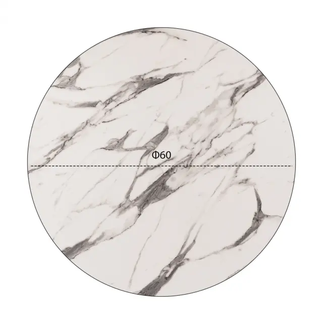 ΕΠΙΦΑΝΕΙΑ ΤΡΑΠΕΖΙΟΥ HPL FB95841.11 MARBLE WHITE-GREY Φ60 εκ. ΠΑΧΟΥΣ 12mm. 2