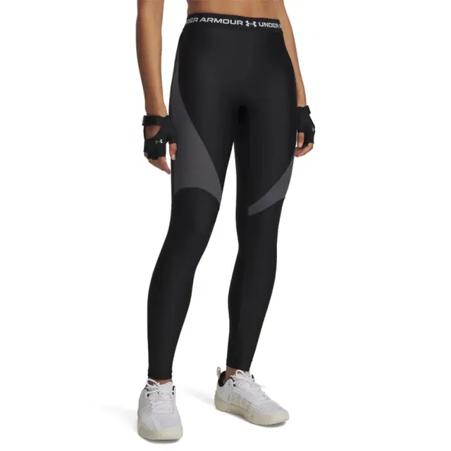Under Armour Heat Gear Rib Legging (6003983-004) - Μαύρο