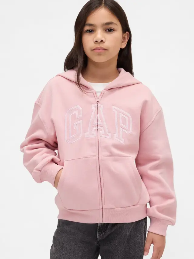 Μωβ Παιδικό Gap Arch Logo Φούτερ Pink standard - XS