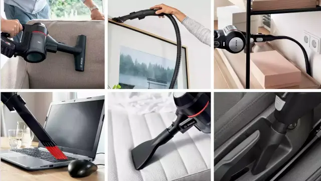 Bosch Unlimited 7 Επαναφορτιζόμενη Σκούπα 2 σε 1 Stick & Χειρός 18V Μαύρη 3